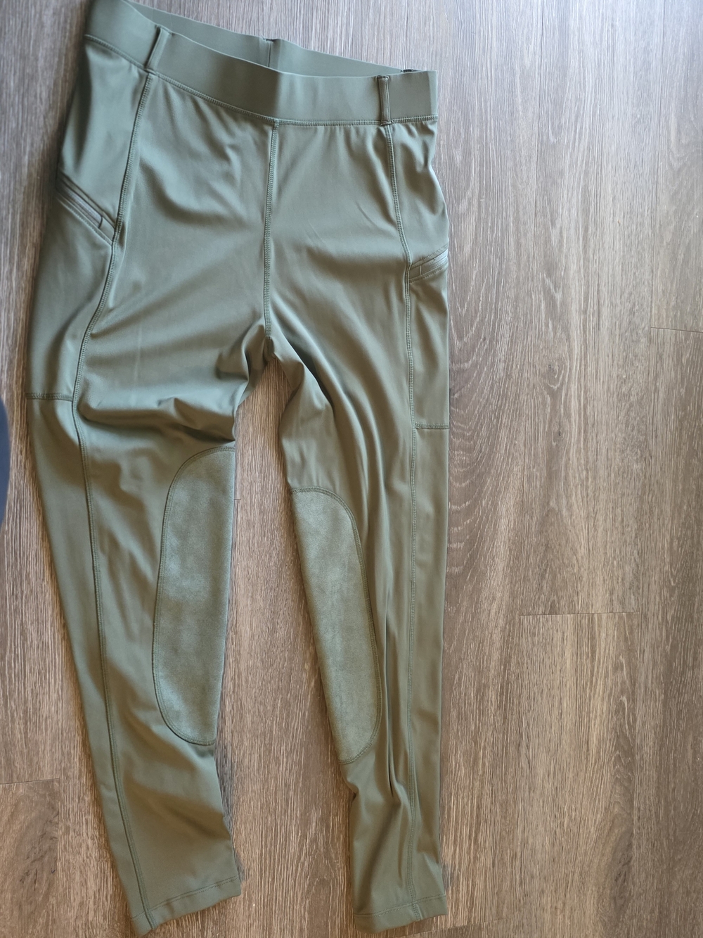 Women's Large NWOT Riding Padded Knee Legging Olive Green